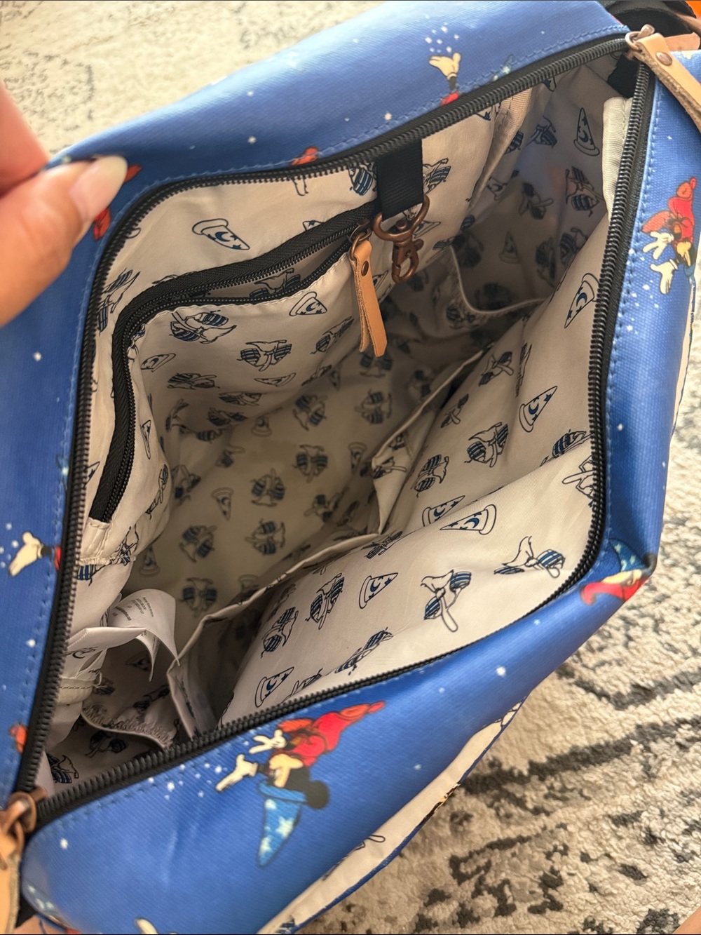 Petunia Pickle Bottom Sorcerer Mickey Navy and Red diaper Bag - Picture 4 of 4